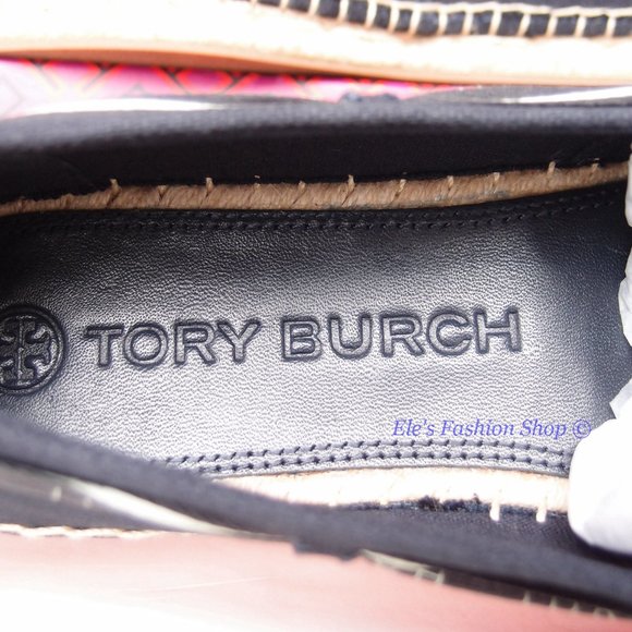 NIB Tory Burch Ribbon Woven Espadrille Flat NAVY US 7 7.5 8 8.5 9 AUTHENTTIC - Picture 14 of 16